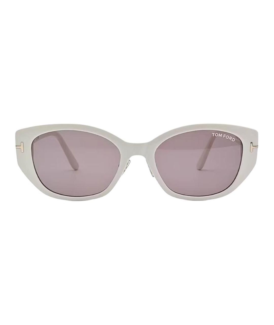 TOM FORD Белые металлические солнцезащитные очки, фото 2