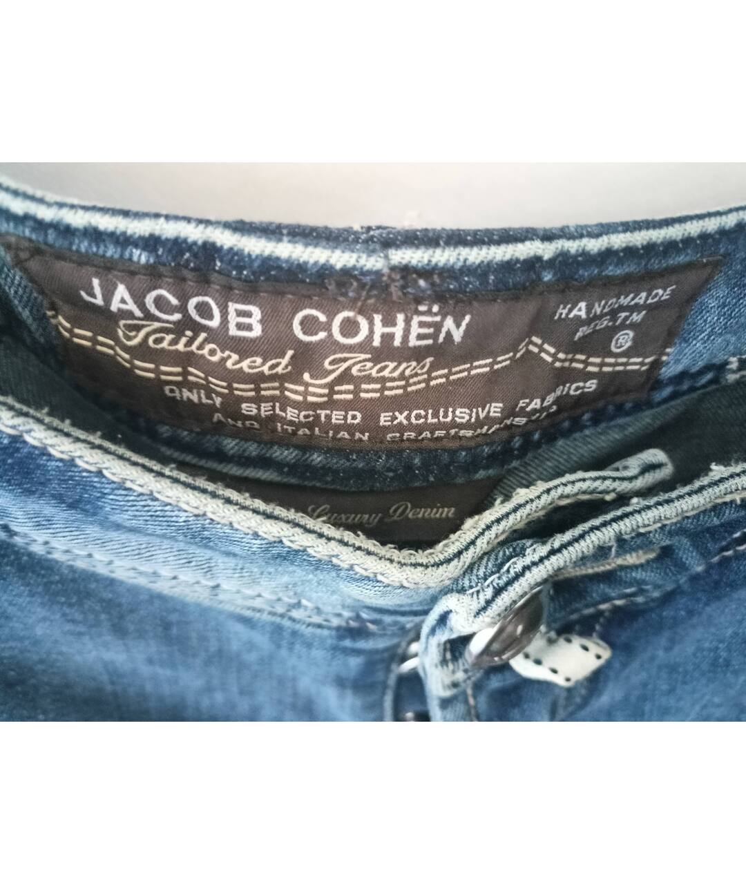 JACOB COHEN Синие хлопко-эластановые шорты, фото 5