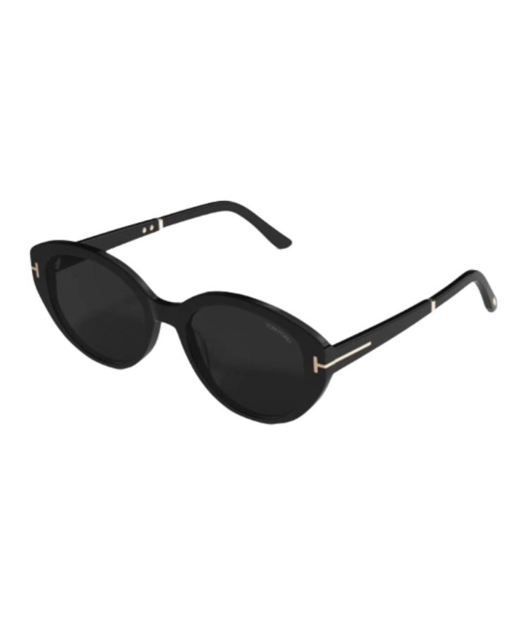 TOM FORD Черные пластиковые солнцезащитные очки, фото 1