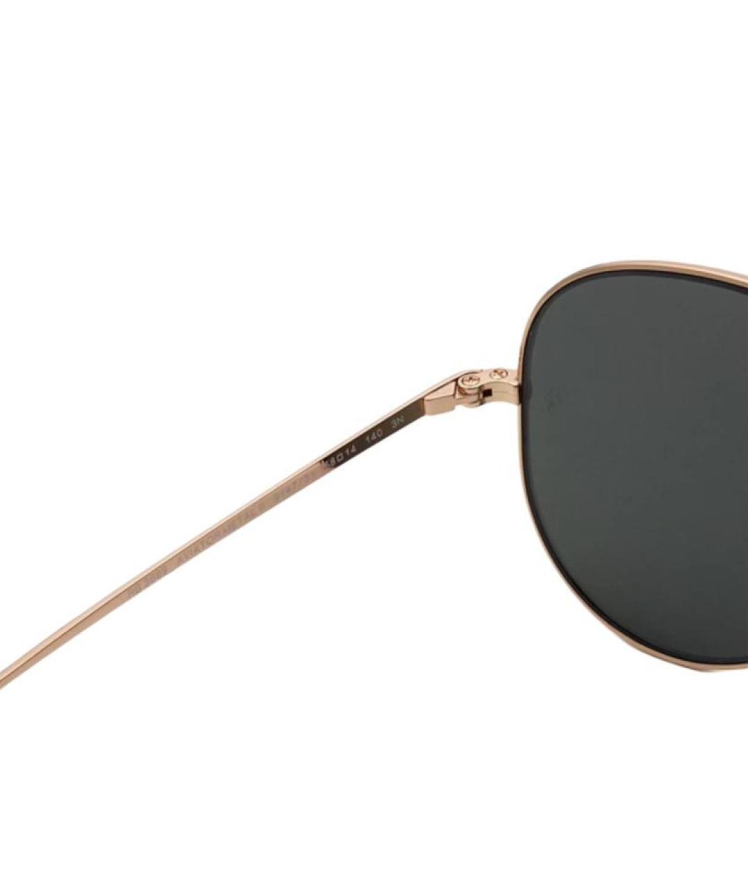 RAY BAN Золотые металлические солнцезащитные очки, фото 3