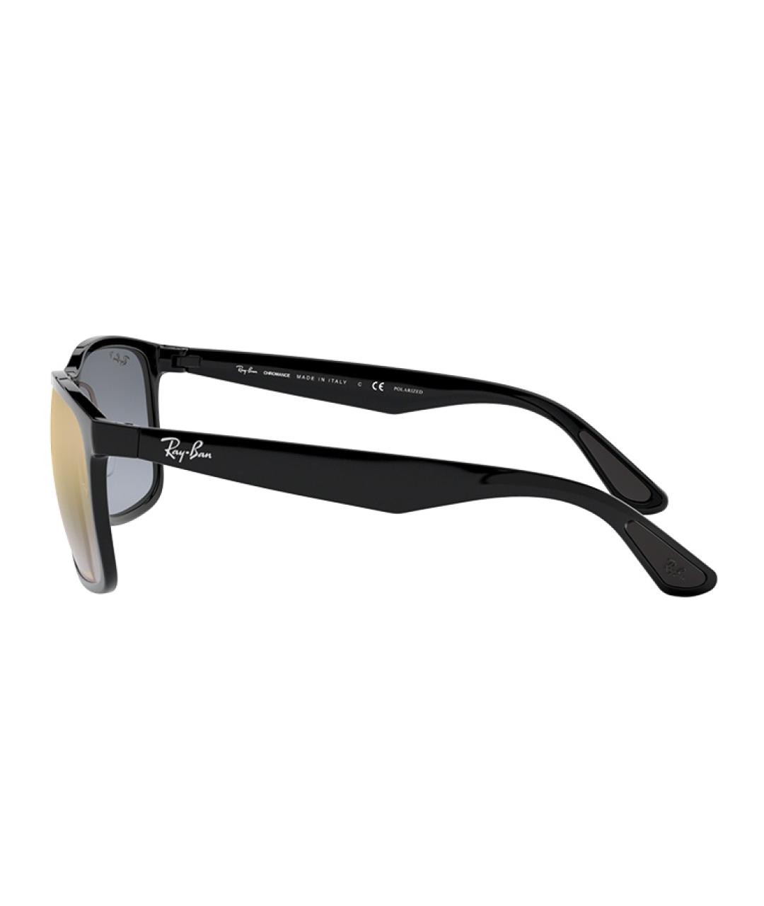 RAY BAN Черные пластиковые солнцезащитные очки, фото 3