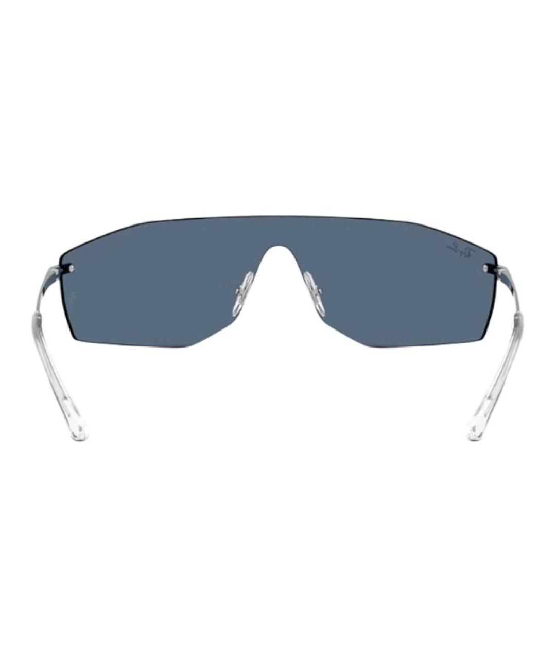 RAY BAN Серебряные металлические солнцезащитные очки, фото 4
