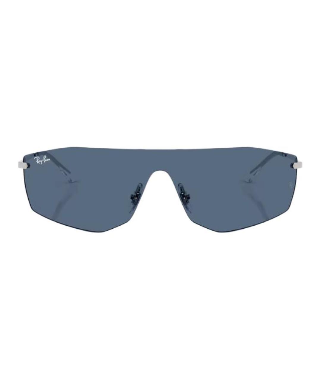 RAY BAN Серебряные металлические солнцезащитные очки, фото 2