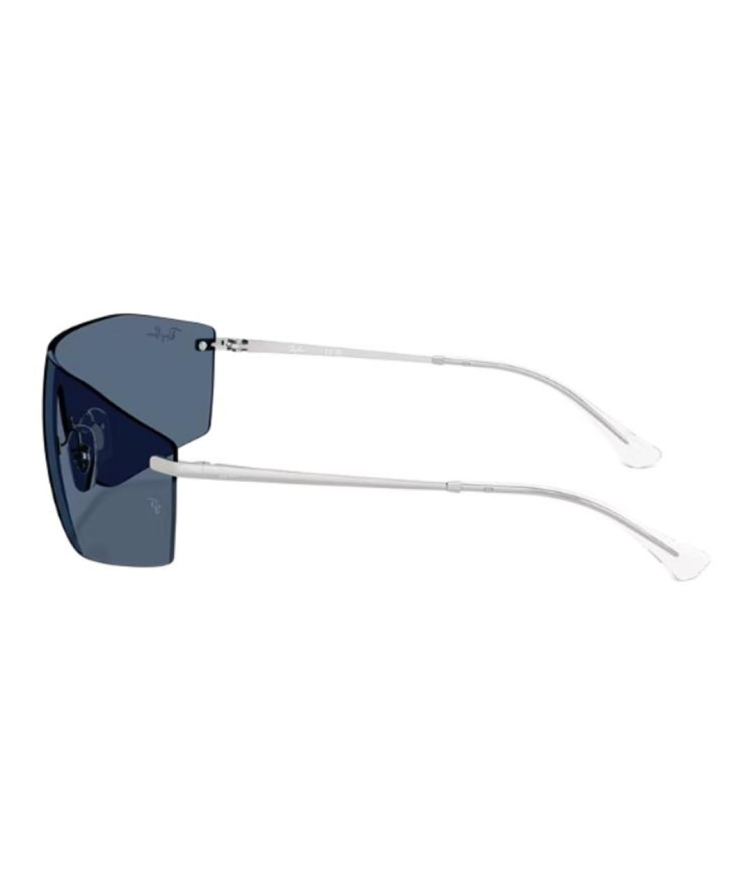 RAY BAN Серебряные металлические солнцезащитные очки, фото 5
