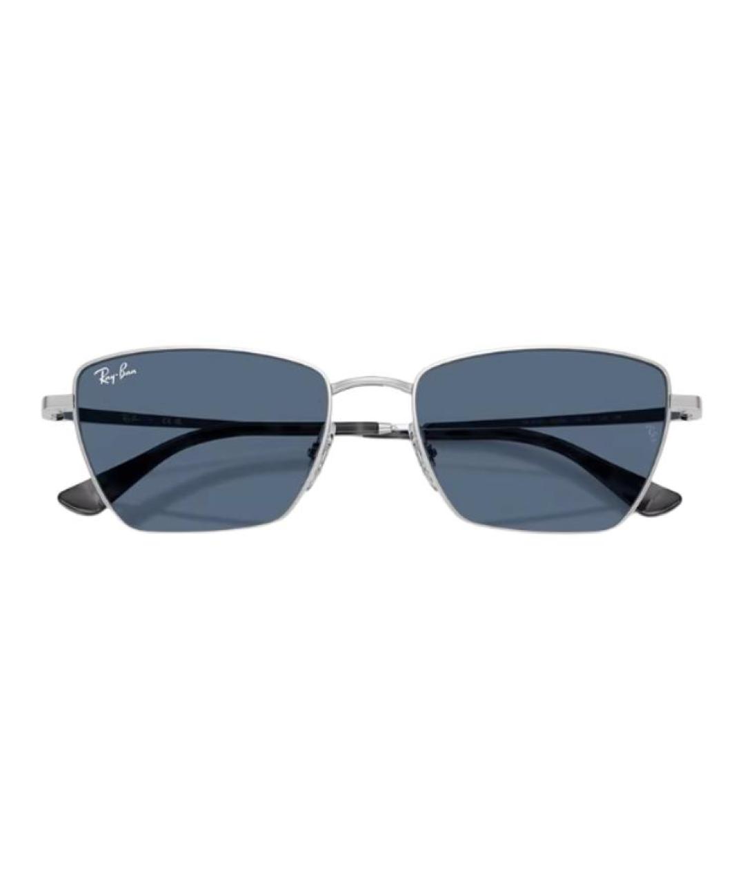 RAY BAN Серебряные металлические солнцезащитные очки, фото 3