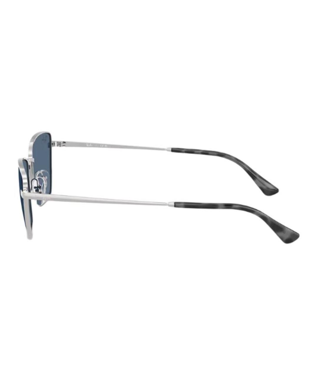 RAY BAN Серебряные металлические солнцезащитные очки, фото 4
