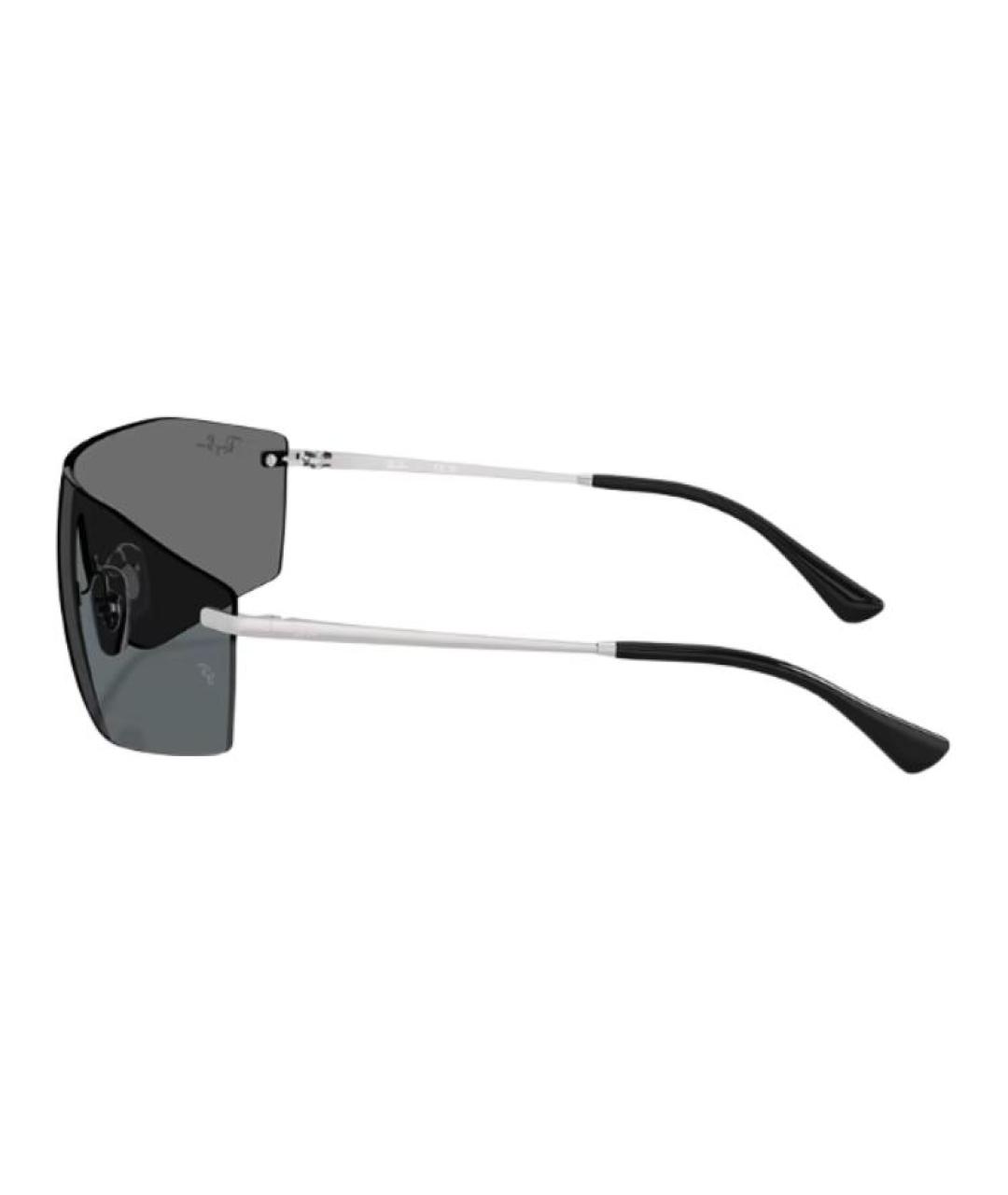 RAY BAN Серебряные металлические солнцезащитные очки, фото 5