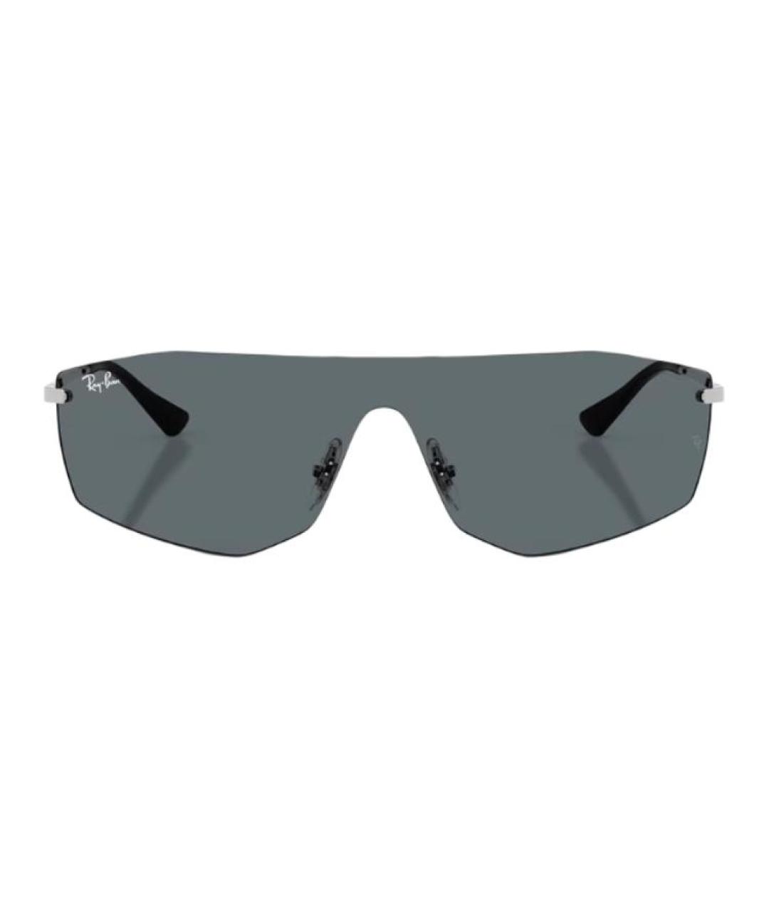 RAY BAN Серебряные металлические солнцезащитные очки, фото 2