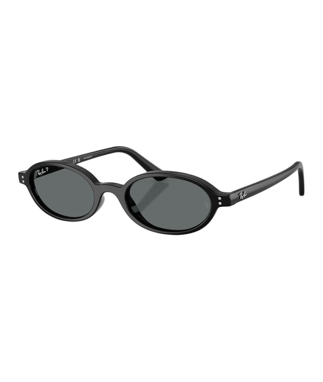 RAY BAN Черные пластиковые солнцезащитные очки, фото 3