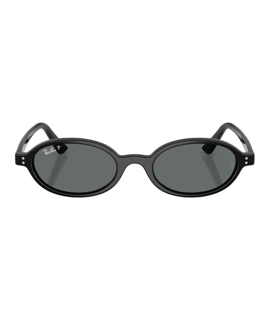 RAY BAN Черные пластиковые солнцезащитные очки, фото 1