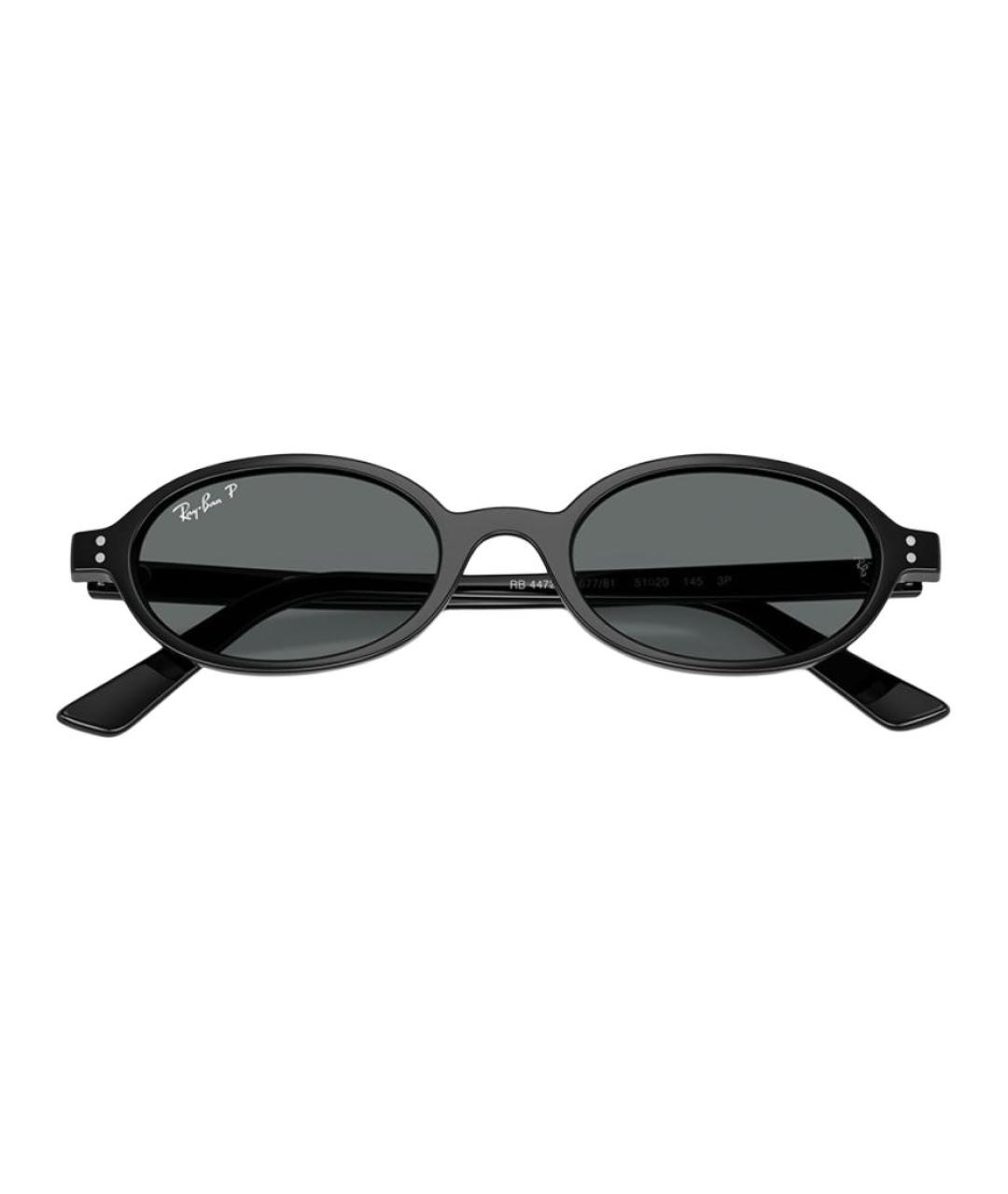 RAY BAN Черные пластиковые солнцезащитные очки, фото 4
