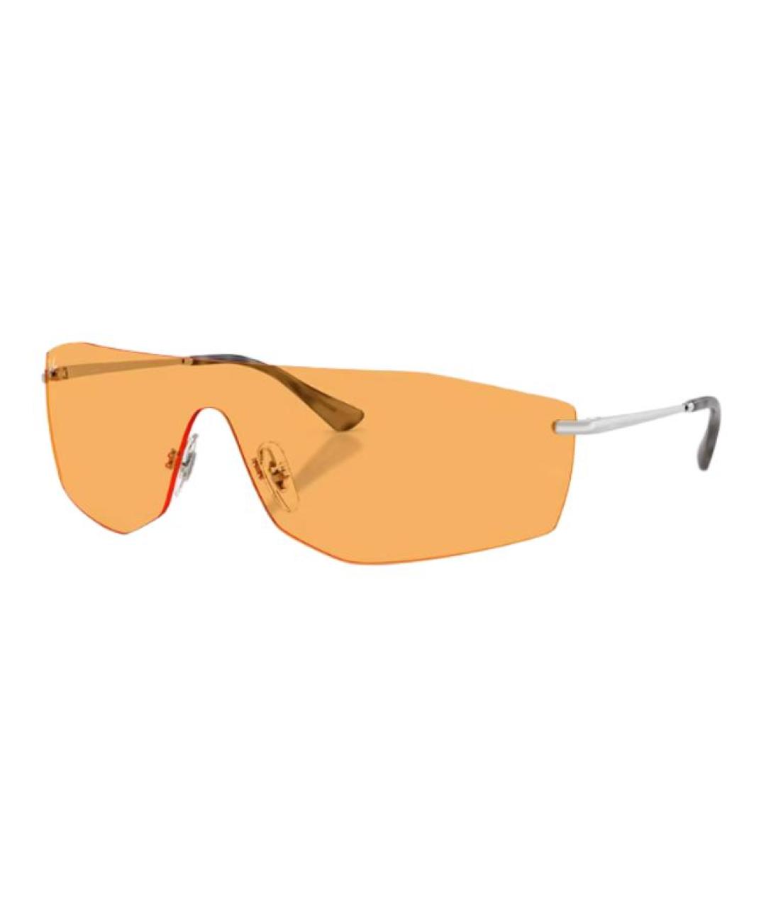 RAY BAN Серебряные металлические солнцезащитные очки, фото 1