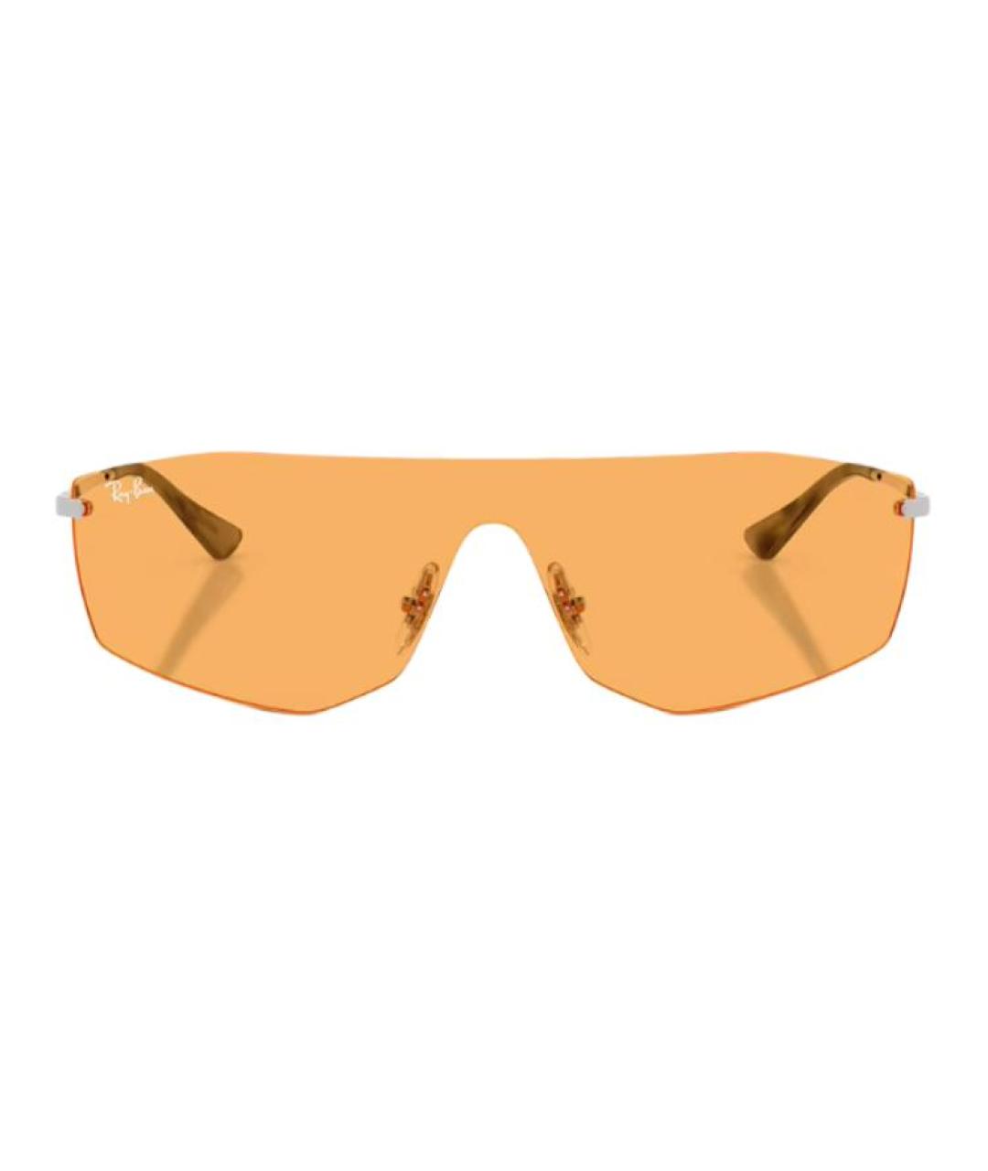 RAY BAN Серебряные металлические солнцезащитные очки, фото 2
