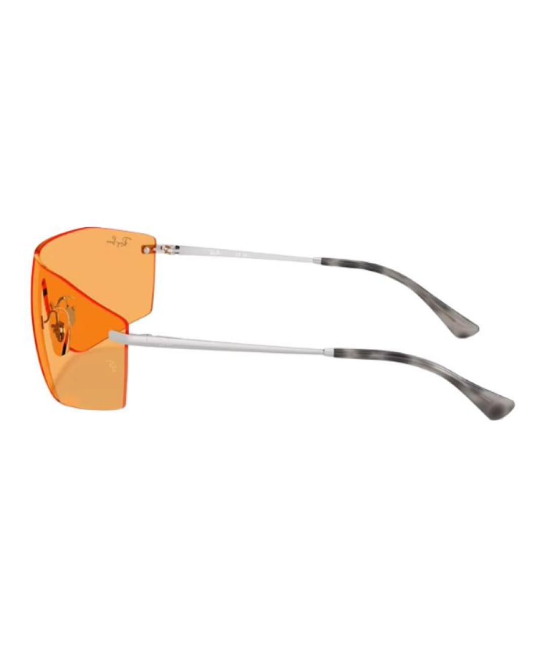 RAY BAN Серебряные металлические солнцезащитные очки, фото 5