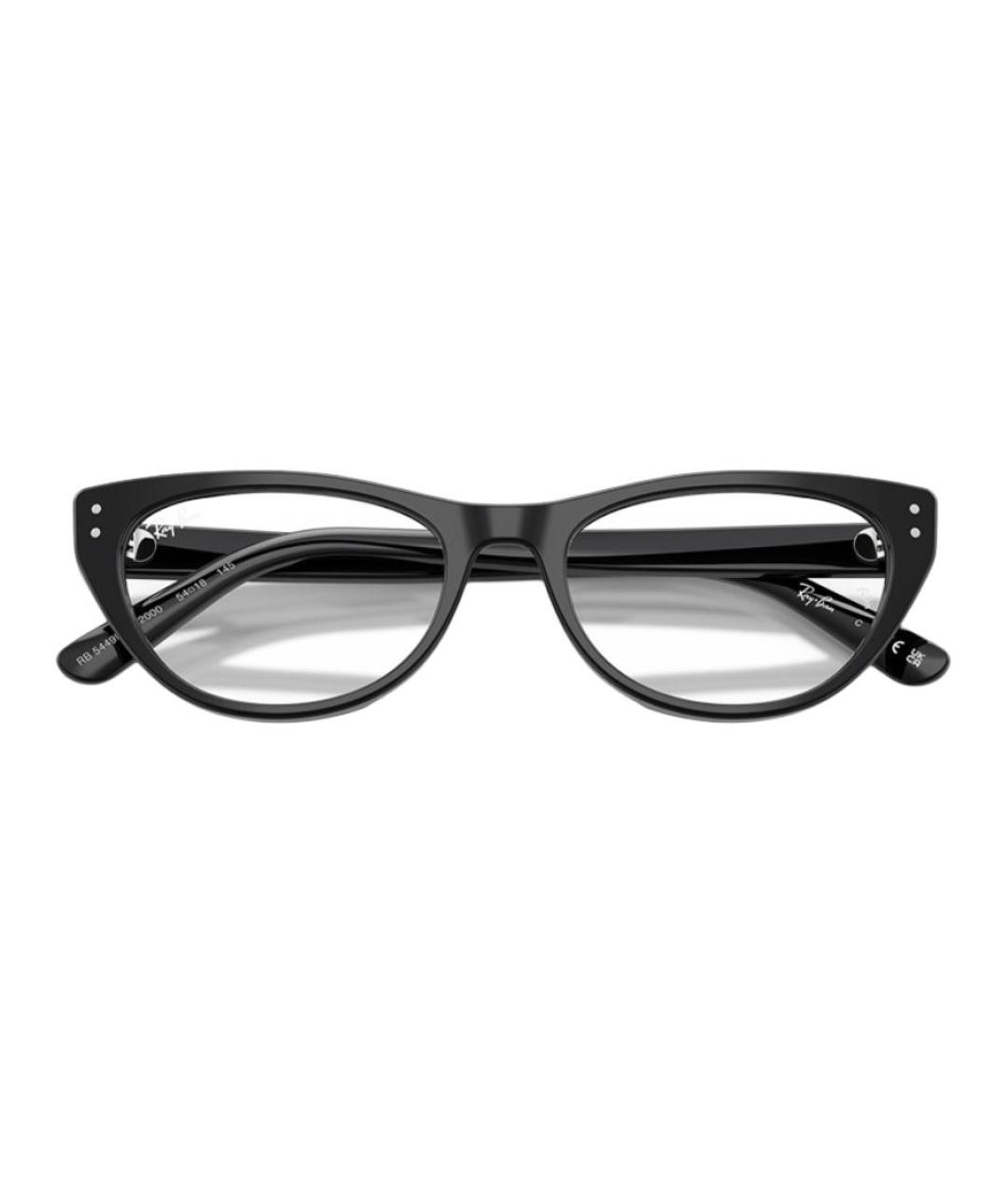 RAY BAN Черные пластиковые солнцезащитные очки, фото 4