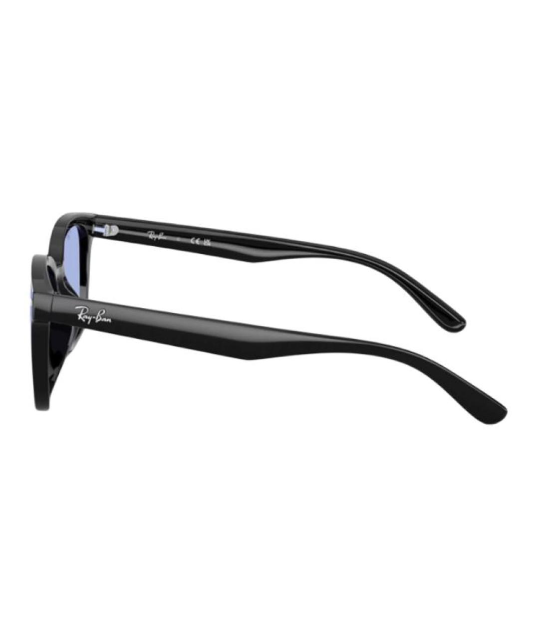 RAY BAN Черные пластиковые солнцезащитные очки, фото 4