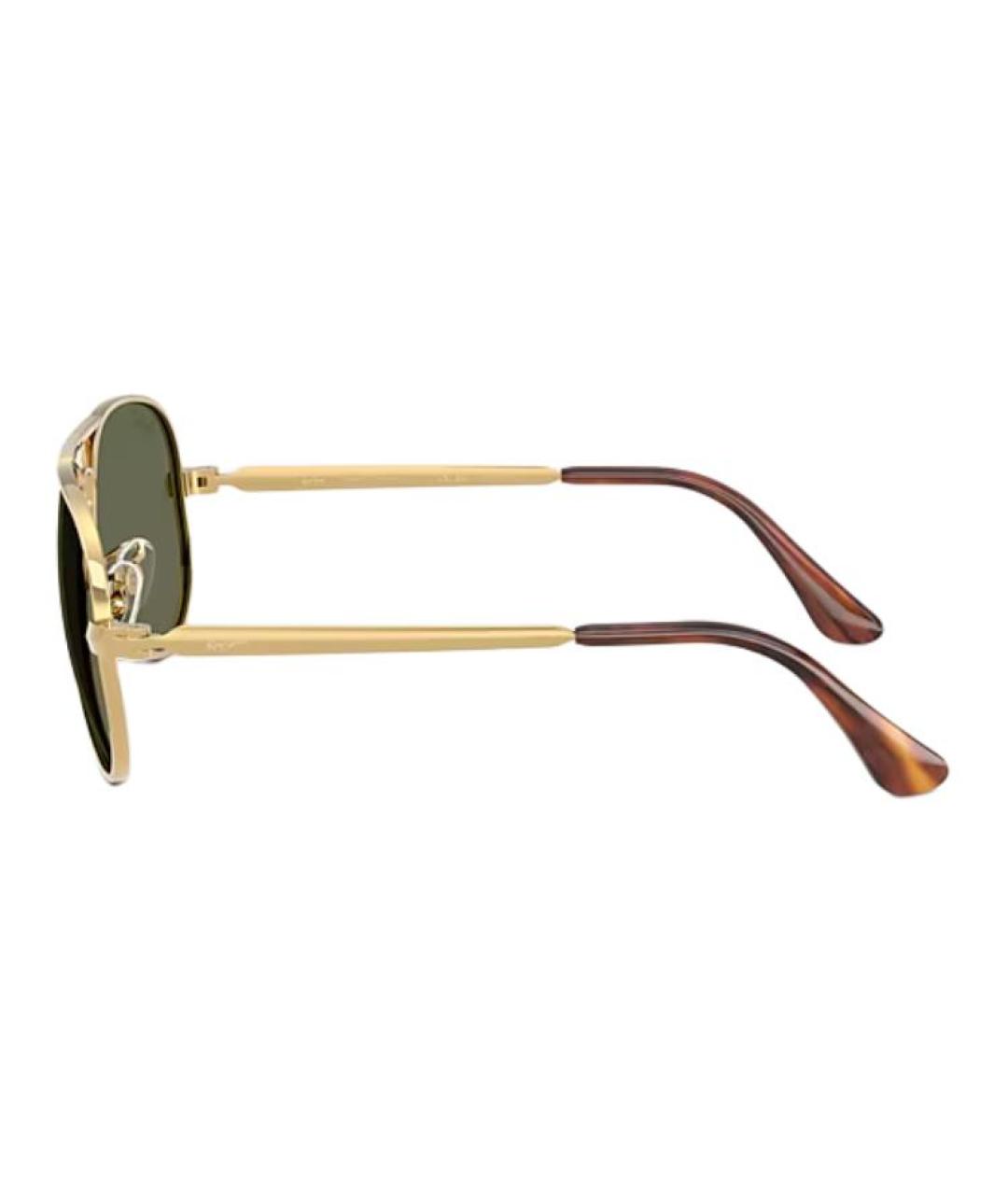 RAY BAN Золотые металлические солнцезащитные очки, фото 5