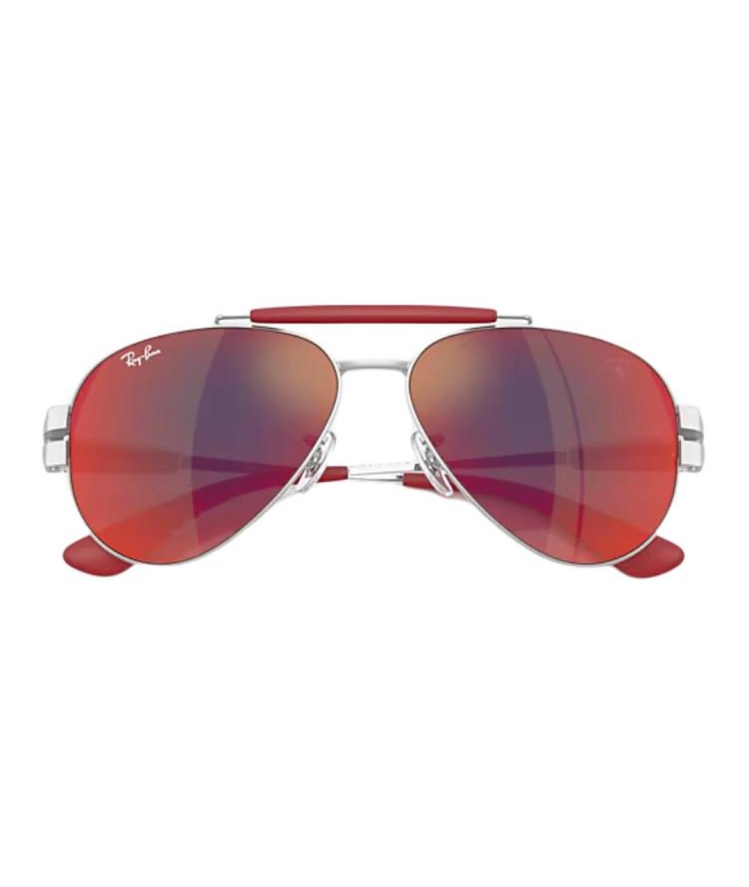 RAY BAN Серебряные металлические солнцезащитные очки, фото 4