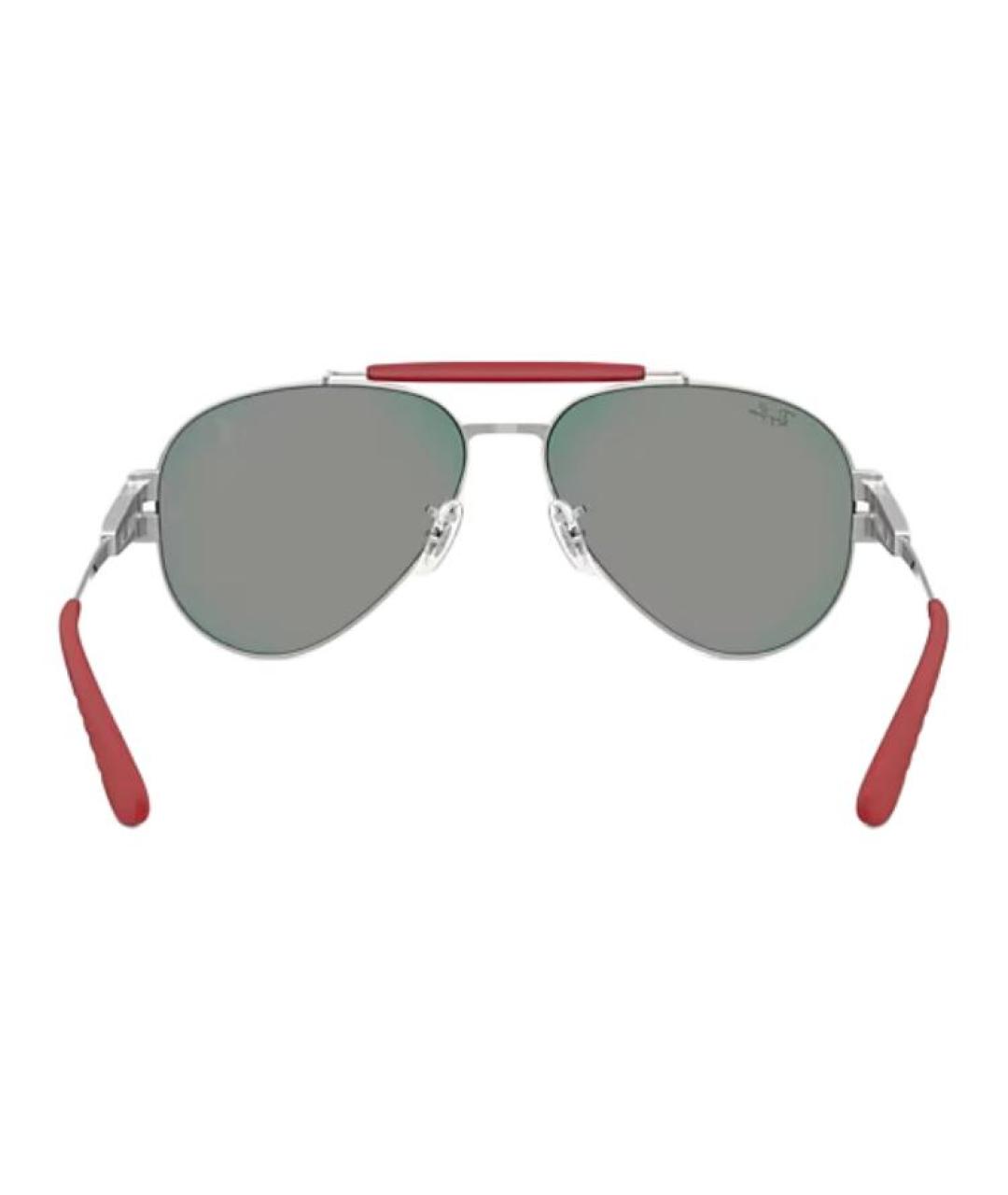 RAY BAN Серебряные металлические солнцезащитные очки, фото 5