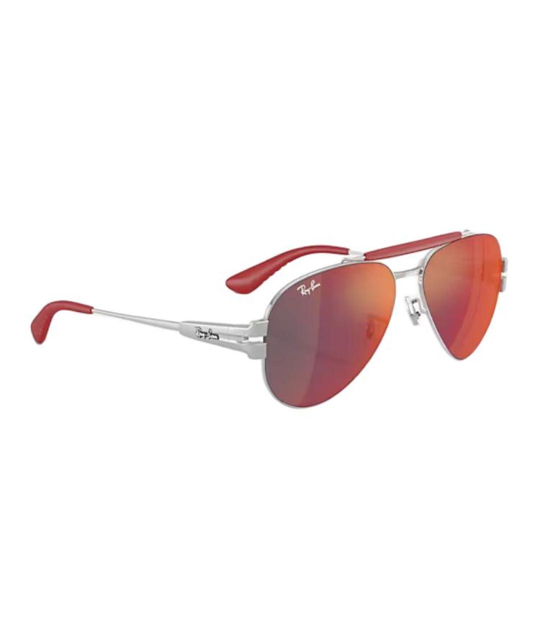 RAY BAN Серебряные металлические солнцезащитные очки, фото 3