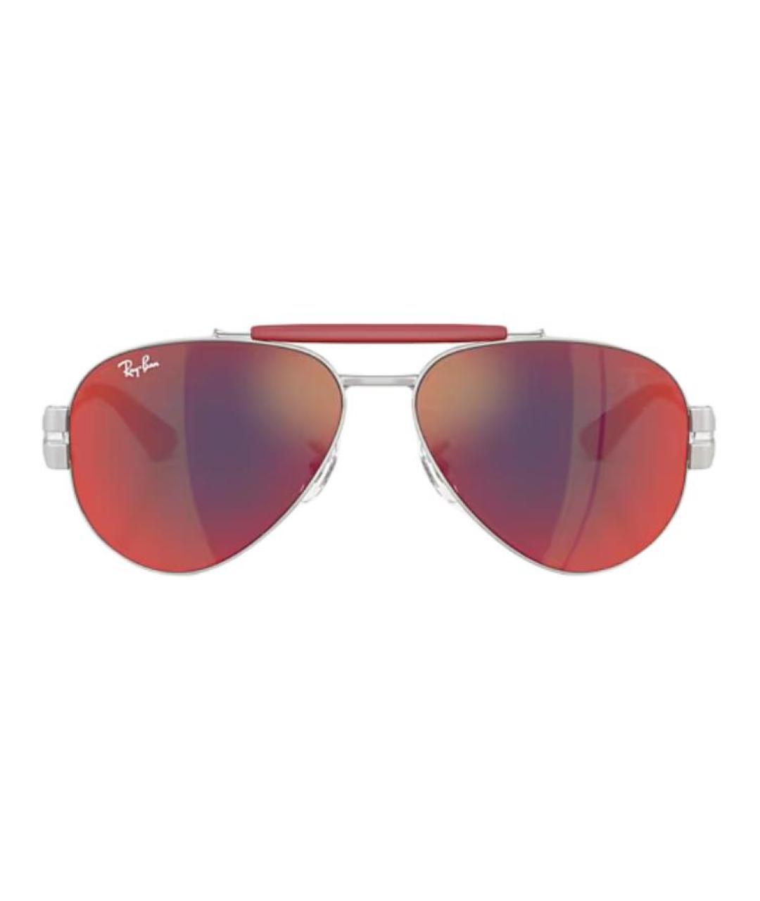 RAY BAN Серебряные металлические солнцезащитные очки, фото 2