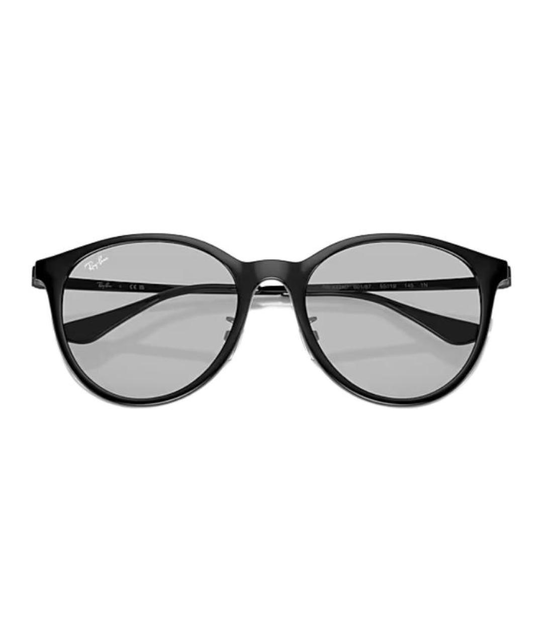 RAY BAN Черные пластиковые солнцезащитные очки, фото 3