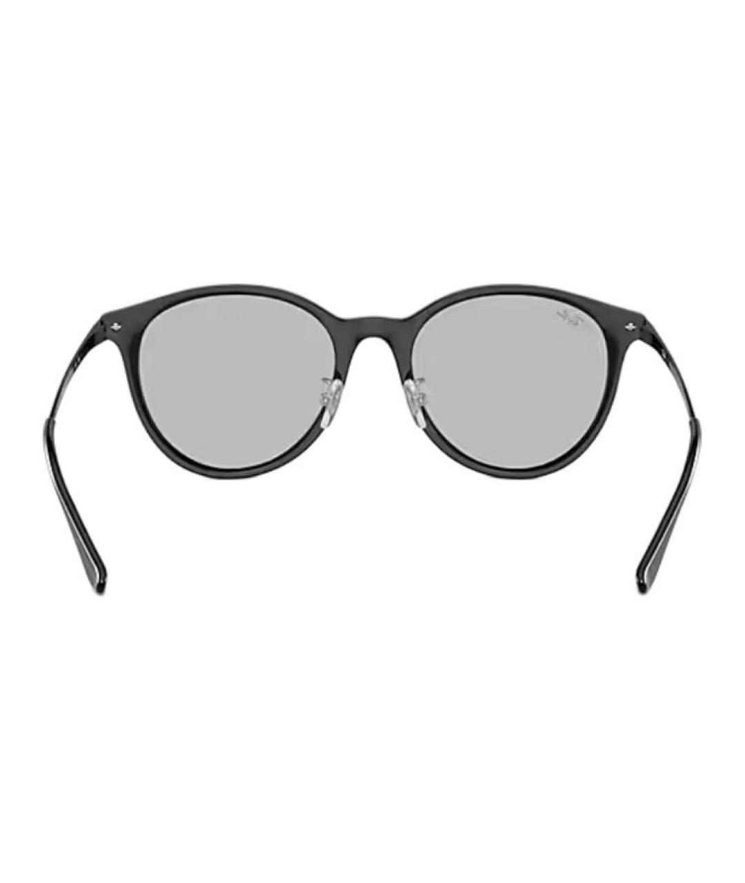 RAY BAN Черные пластиковые солнцезащитные очки, фото 4