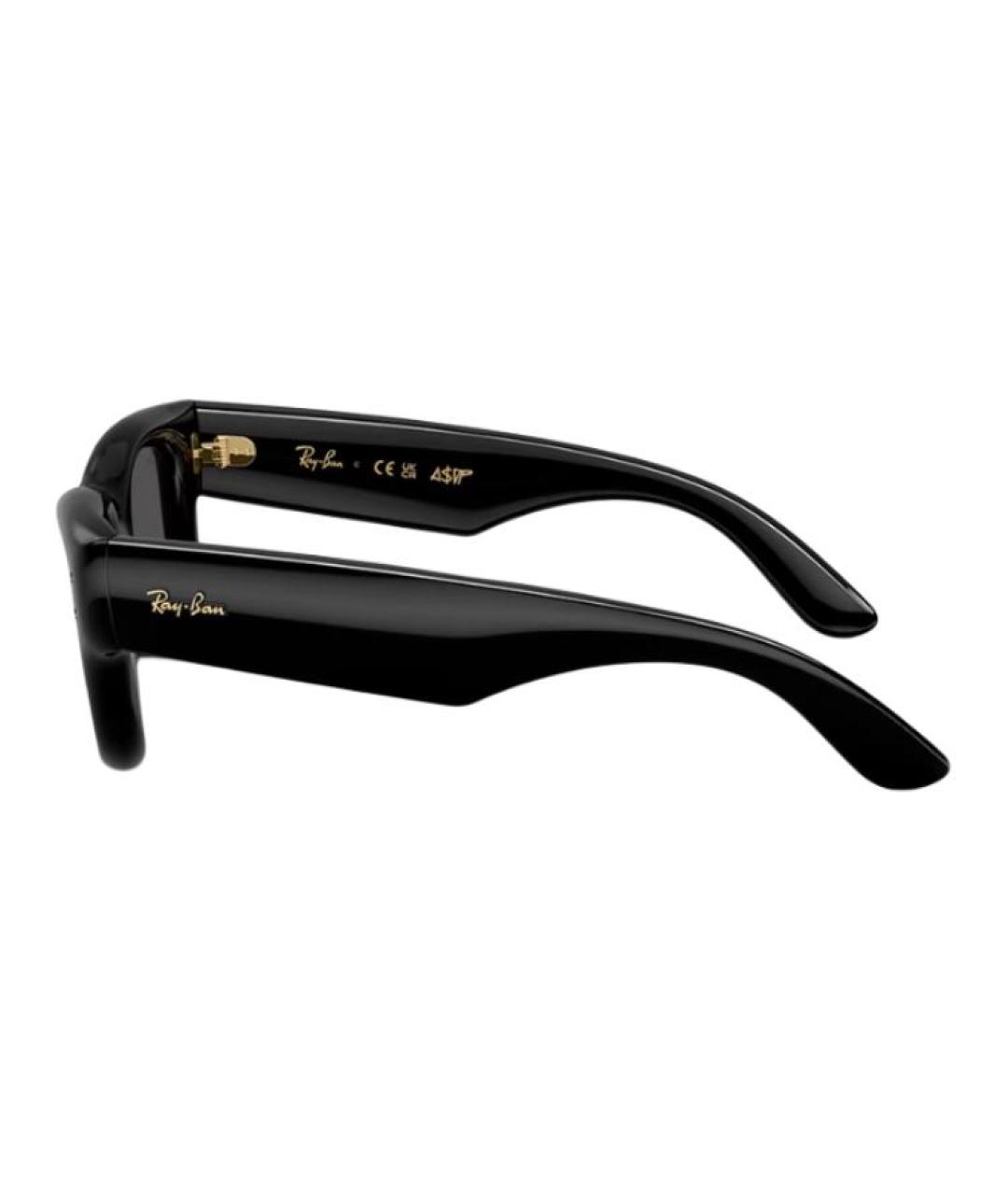 RAY BAN Черные пластиковые солнцезащитные очки, фото 4