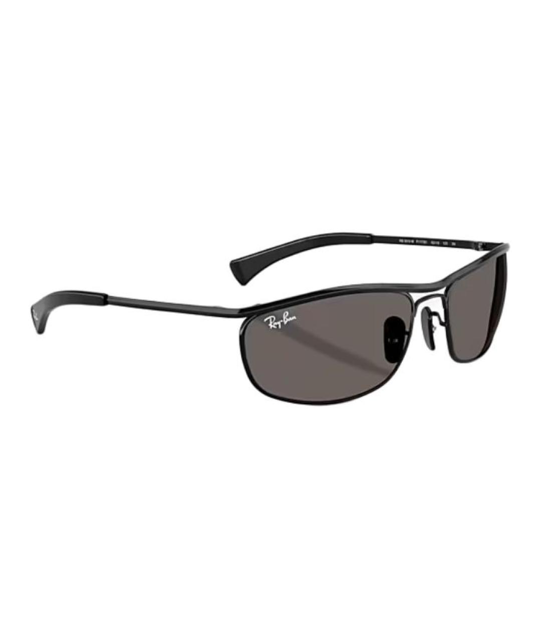 RAY BAN Черные металлические солнцезащитные очки, фото 4