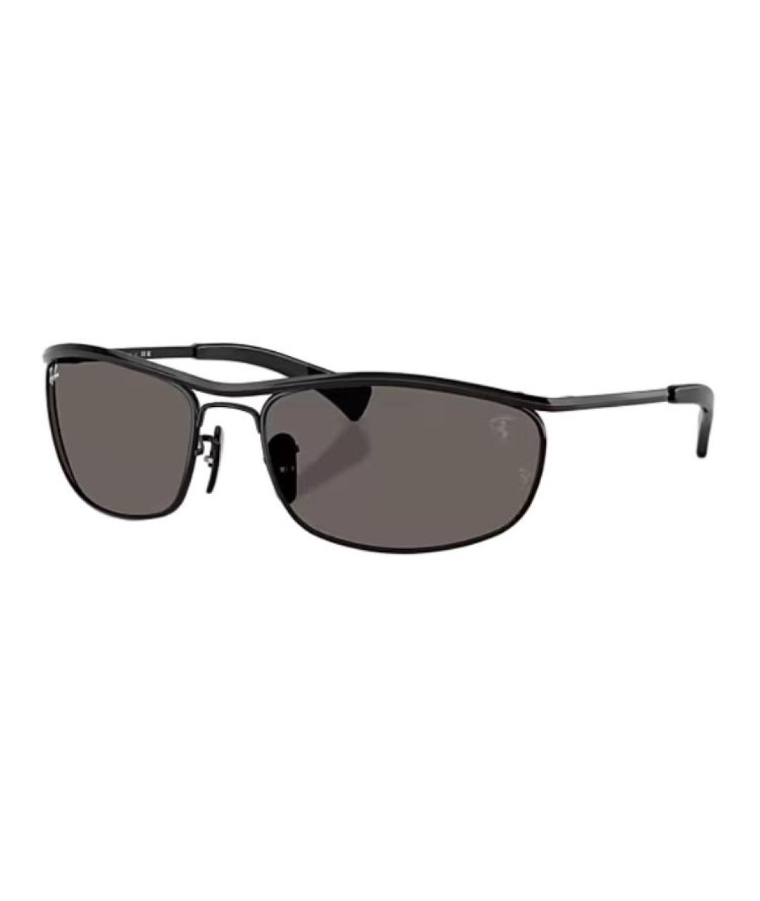 RAY BAN Черные металлические солнцезащитные очки, фото 1
