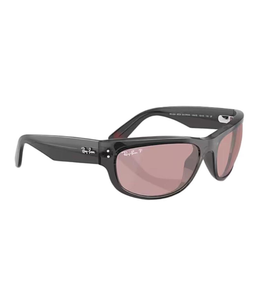 RAY BAN Черные пластиковые солнцезащитные очки, фото 4
