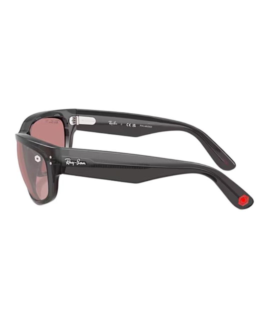 RAY BAN Черные пластиковые солнцезащитные очки, фото 3