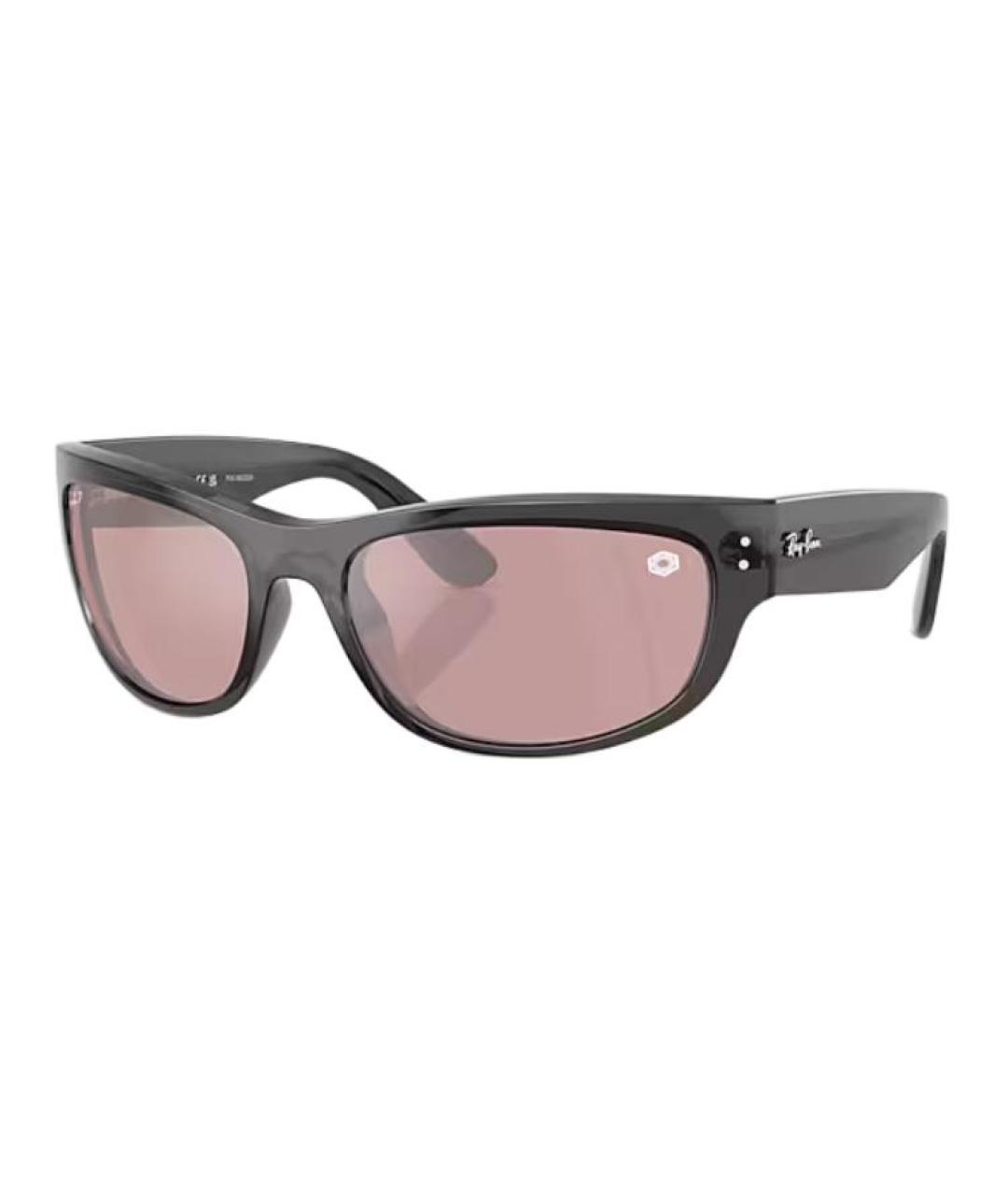 RAY BAN Черные пластиковые солнцезащитные очки, фото 6