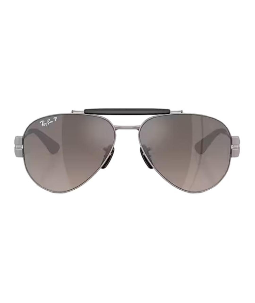 RAY BAN Серые металлические солнцезащитные очки, фото 2