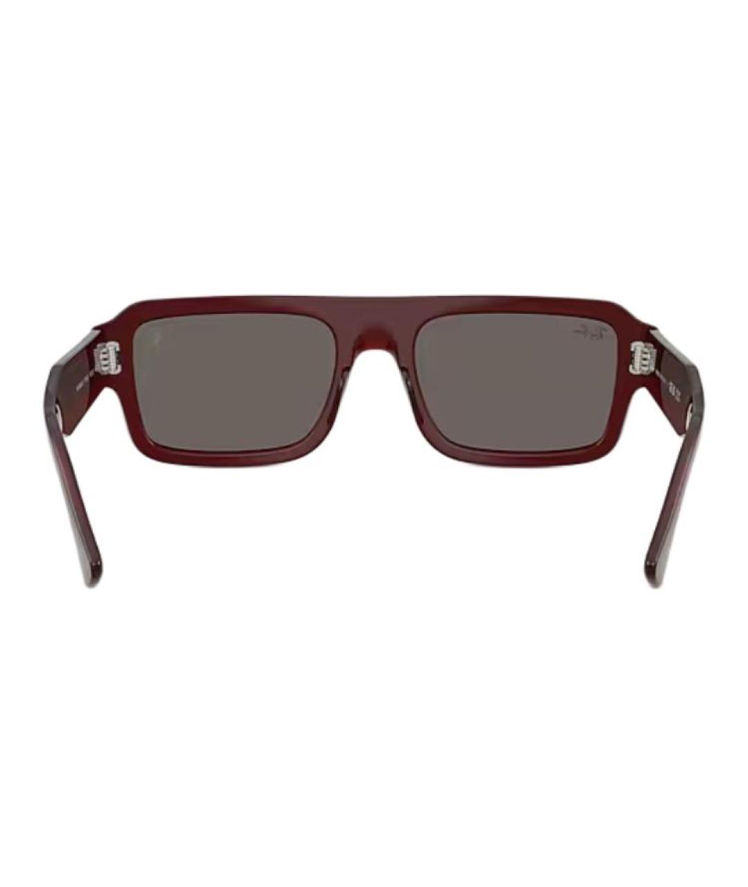 RAY BAN Красные пластиковые солнцезащитные очки, фото 5