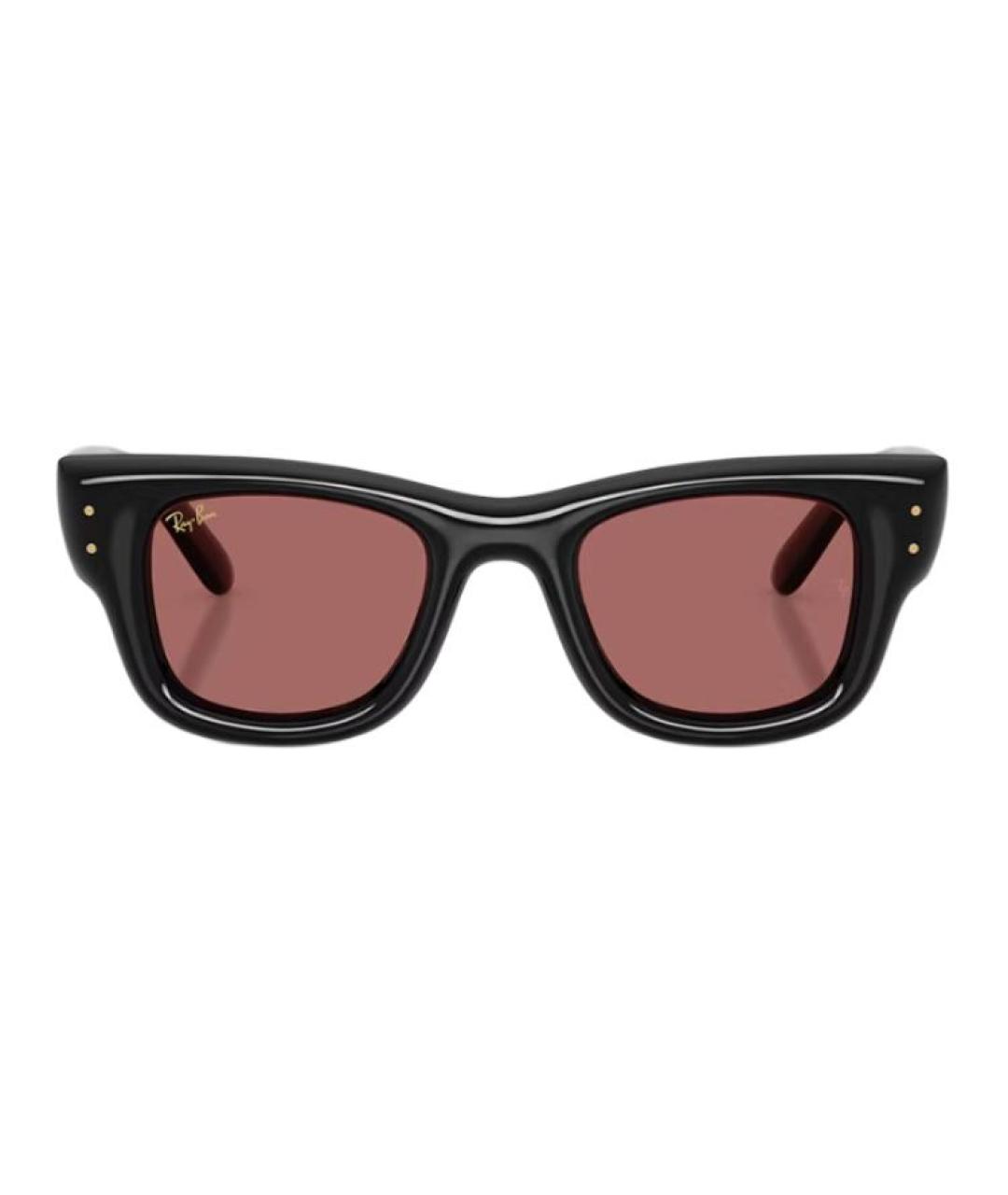 RAY BAN Черные пластиковые солнцезащитные очки, фото 2