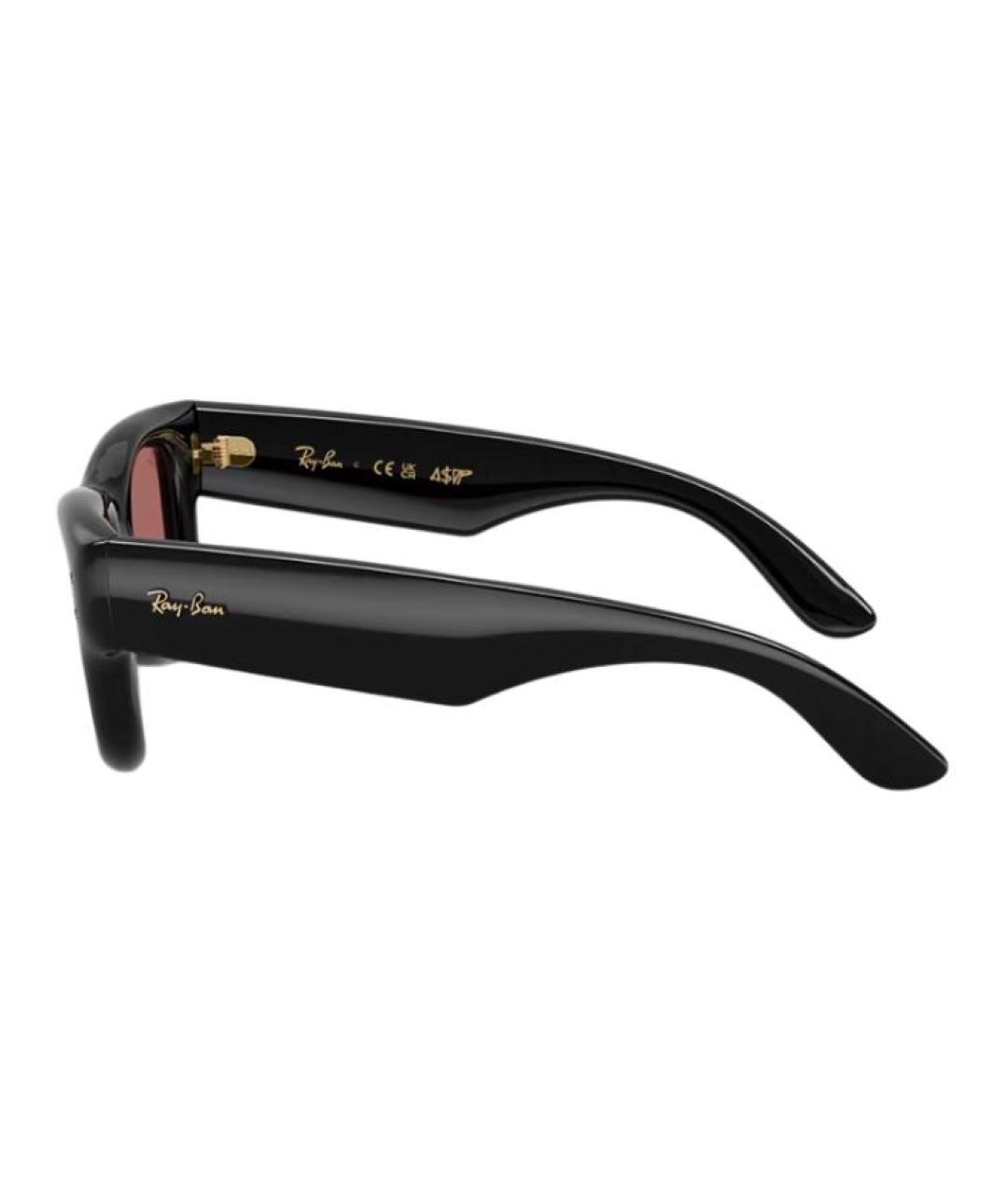 RAY BAN Черные пластиковые солнцезащитные очки, фото 4