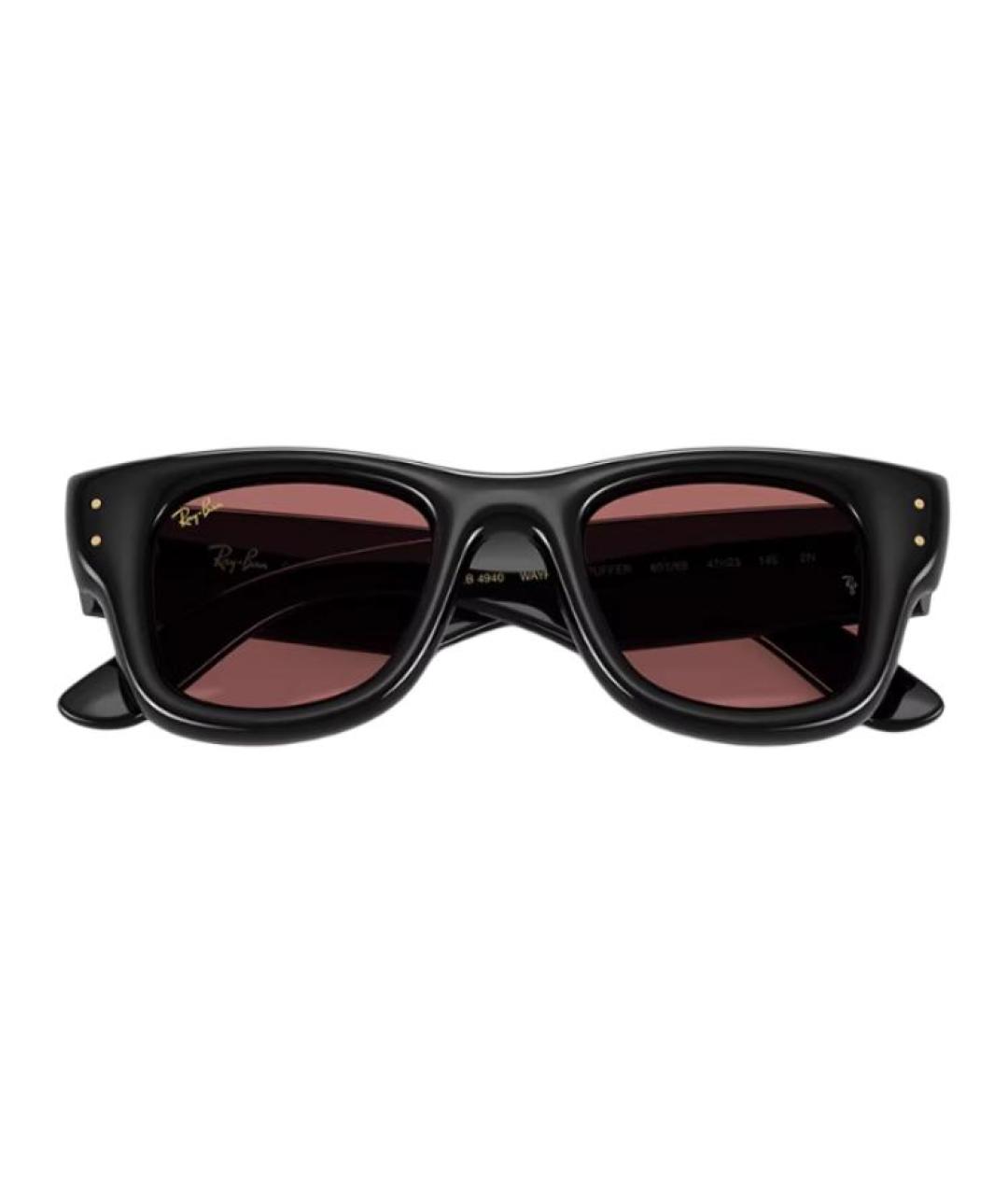 RAY BAN Черные пластиковые солнцезащитные очки, фото 3