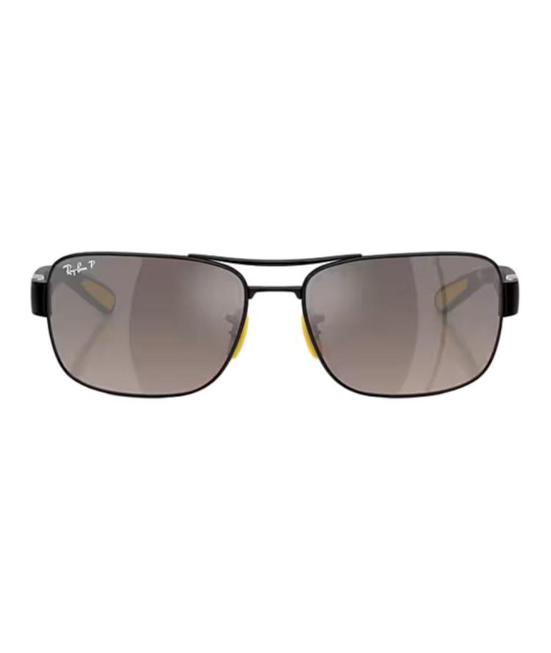 RAY BAN Черные металлические солнцезащитные очки, фото 2