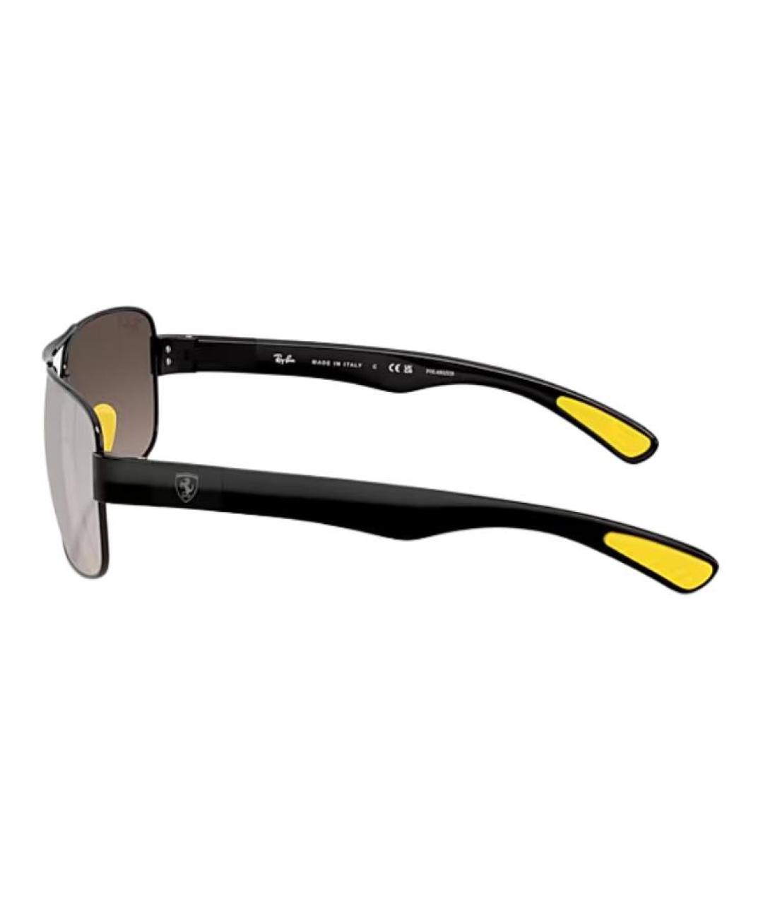 RAY BAN Черные металлические солнцезащитные очки, фото 4