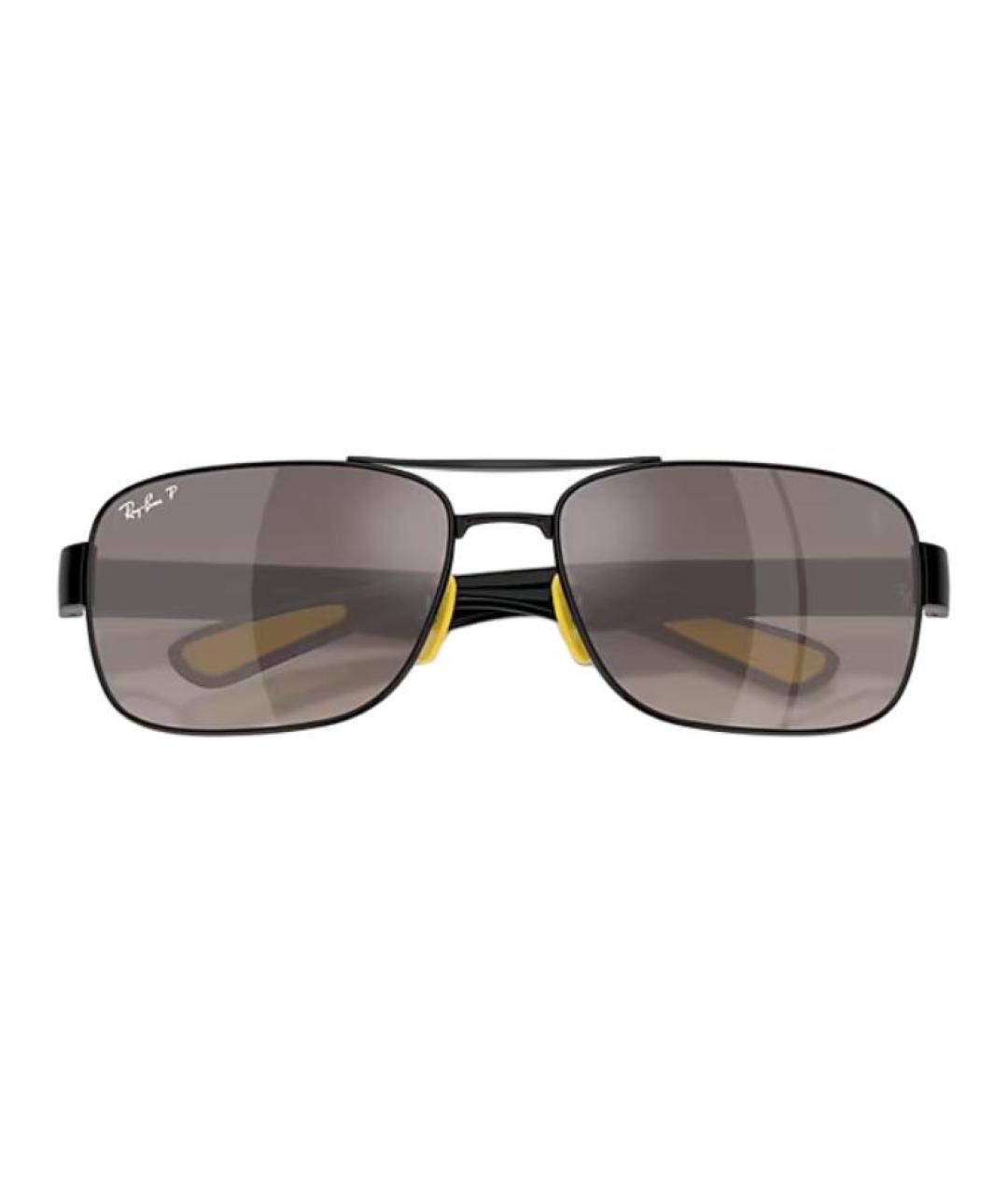 RAY BAN Черные металлические солнцезащитные очки, фото 3