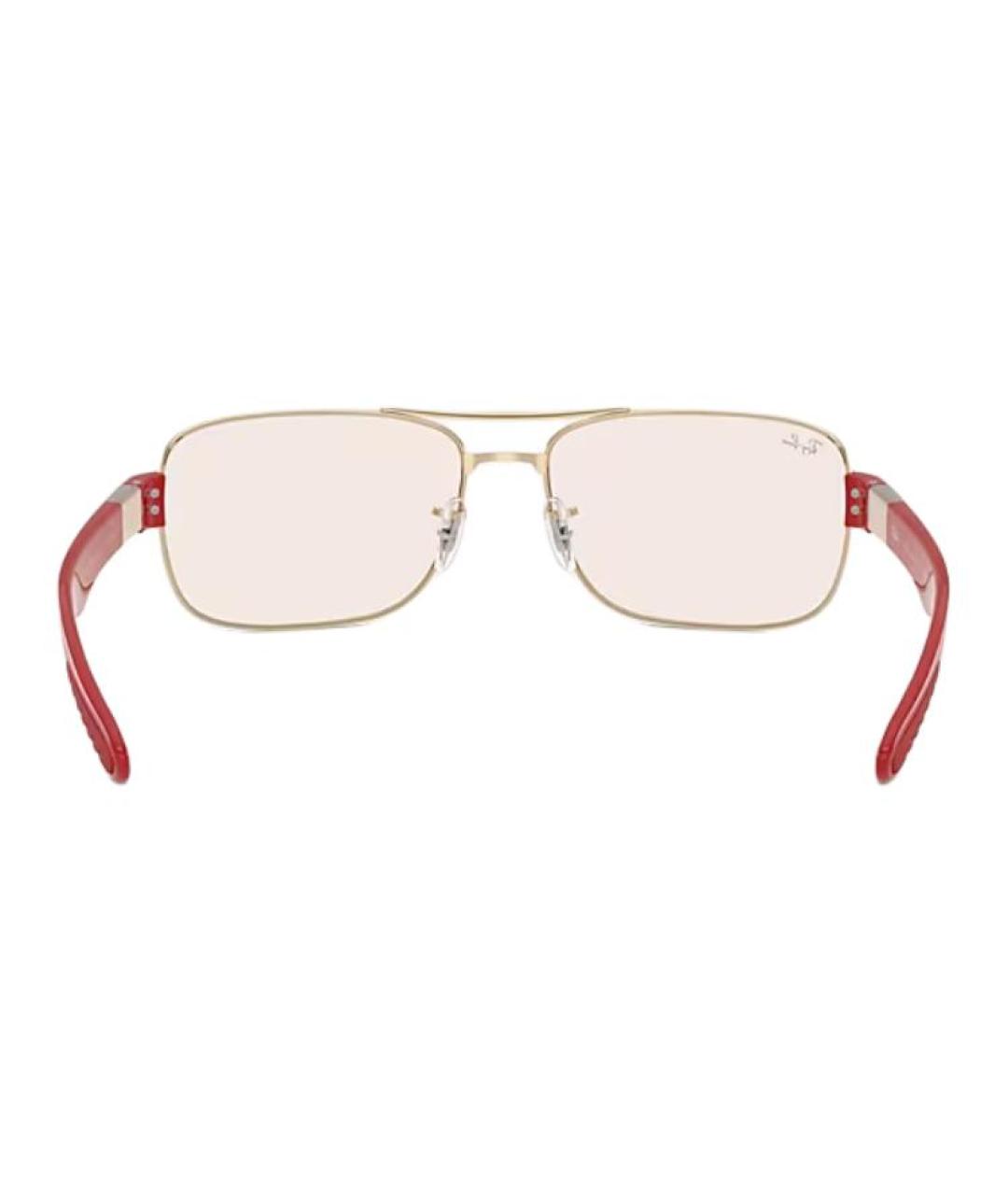 RAY BAN Красные металлические солнцезащитные очки, фото 5