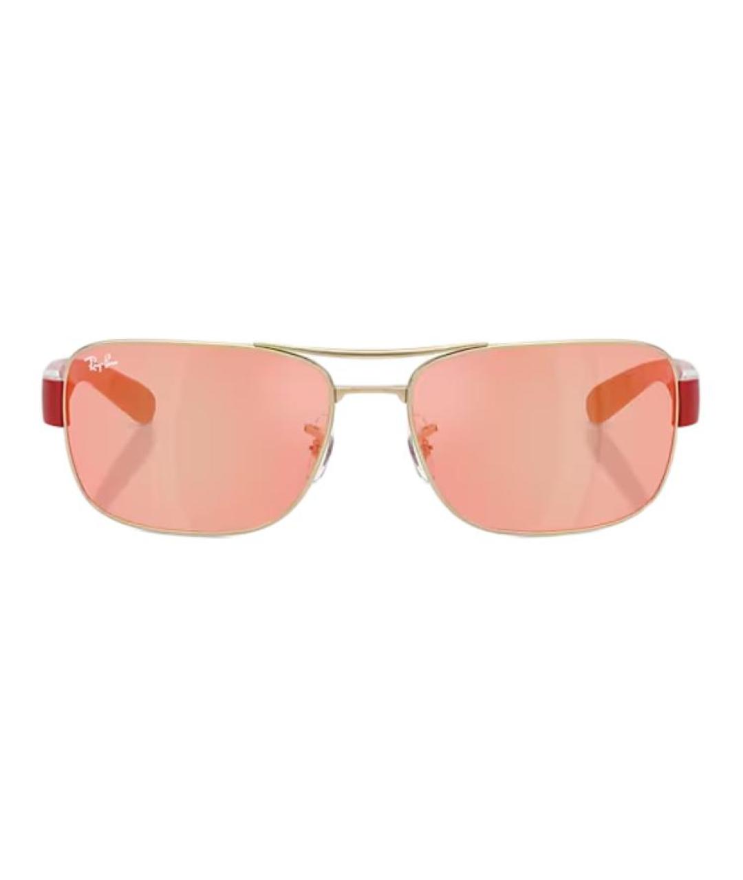 RAY BAN Красные металлические солнцезащитные очки, фото 2