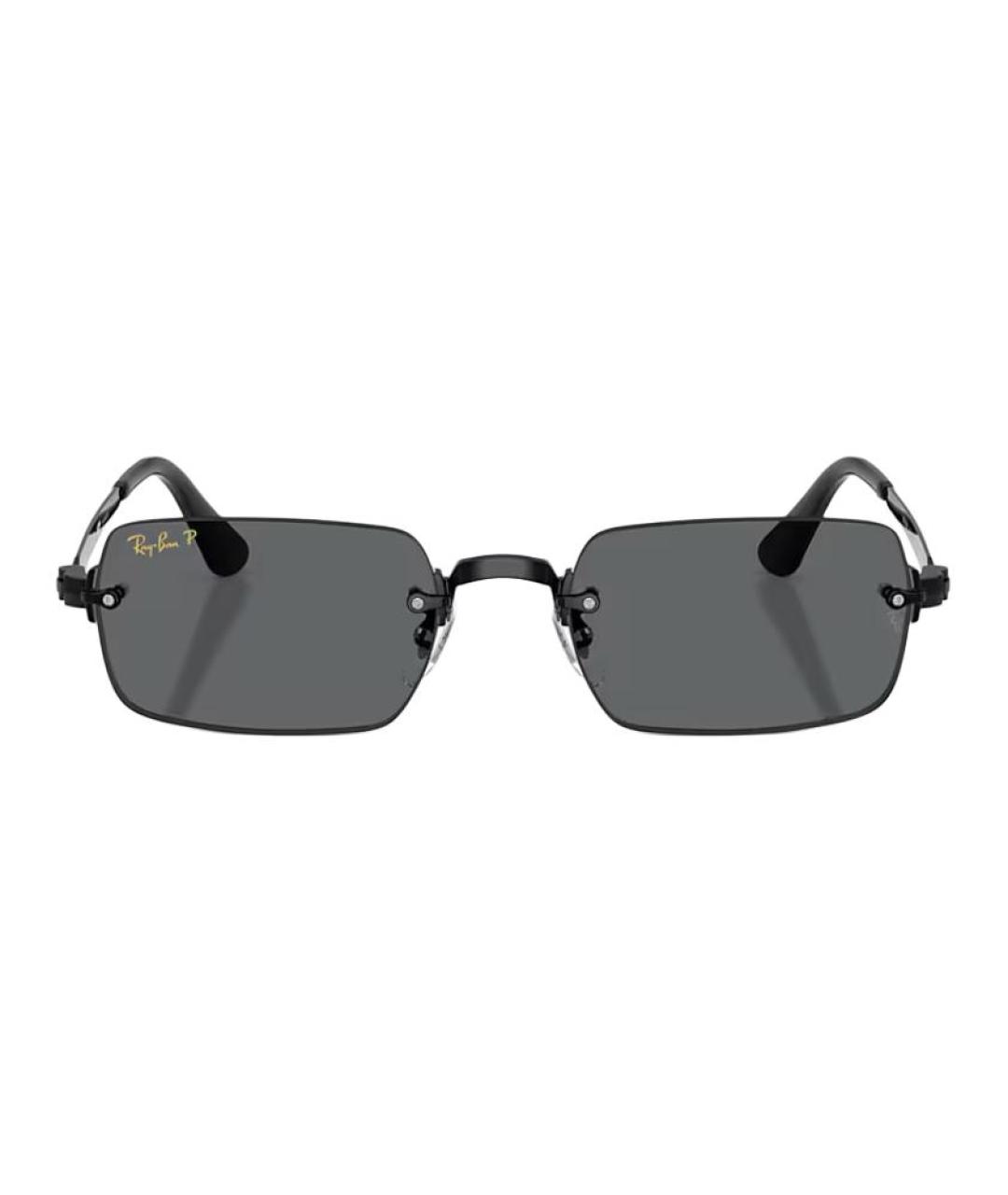 RAY BAN Черные металлические солнцезащитные очки, фото 2