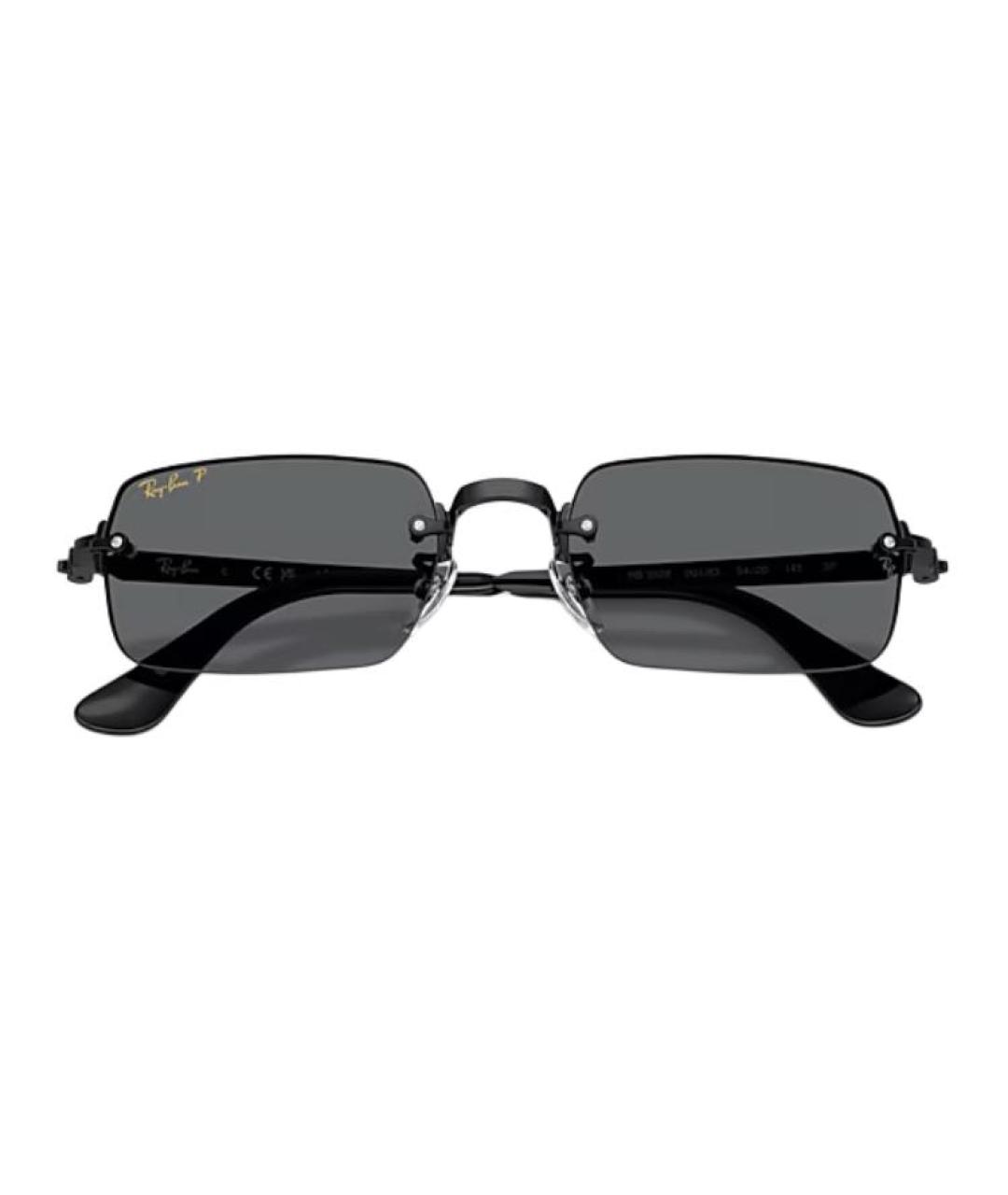 RAY BAN Черные металлические солнцезащитные очки, фото 3