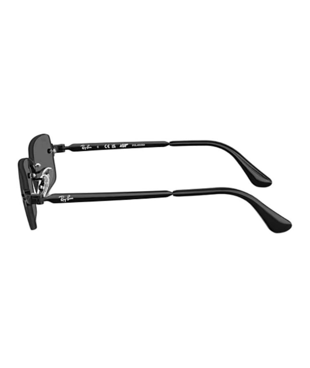 RAY BAN Черные металлические солнцезащитные очки, фото 5