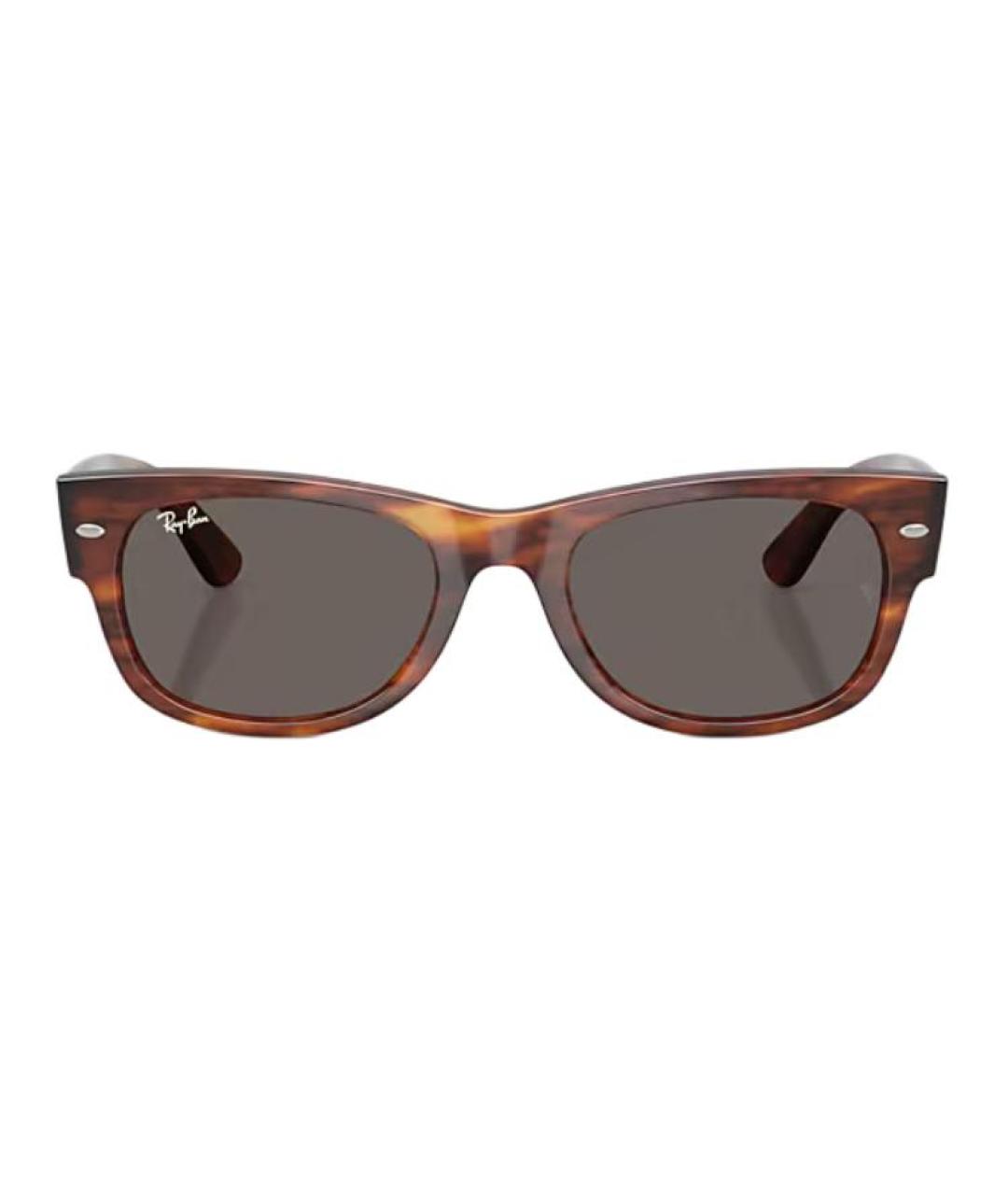 RAY BAN Коричневые пластиковые солнцезащитные очки, фото 2