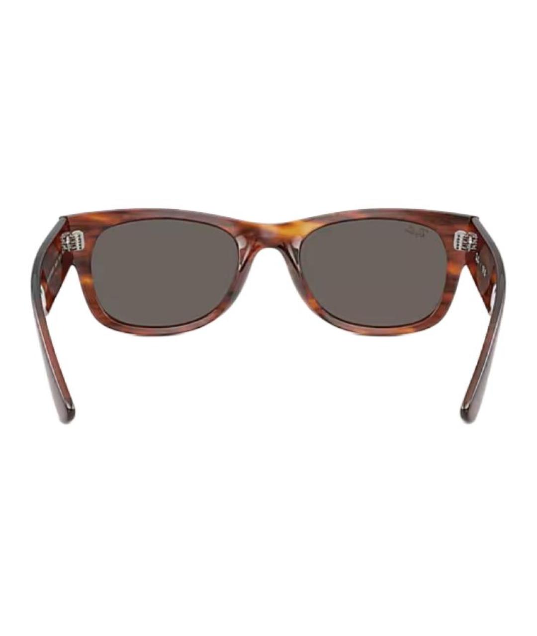 RAY BAN Коричневые пластиковые солнцезащитные очки, фото 5