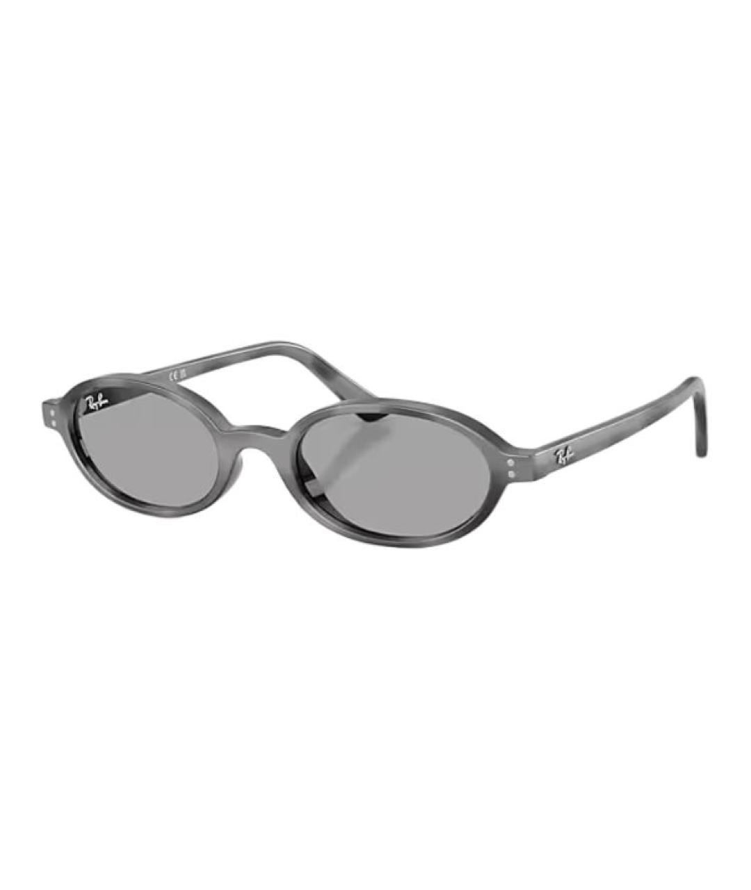 RAY BAN Серые пластиковые солнцезащитные очки, фото 1