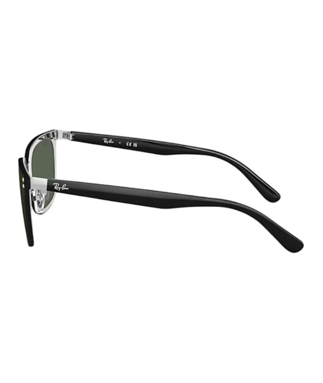 RAY BAN Черные металлические солнцезащитные очки, фото 4